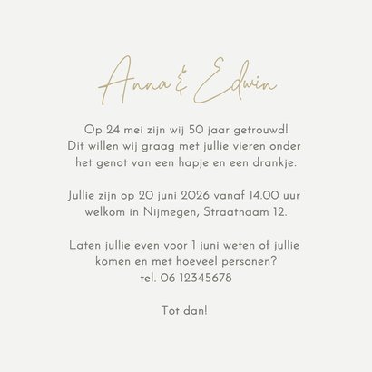 Jubileumkaart volkswagen kever met echtpaar en ballonnen 3