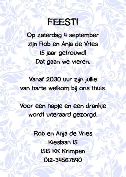 Jubileumkaart voor een echtpaar dat 60 jaar samen is 3