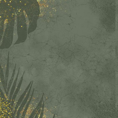 Jungle kerstkaart grunge en goudlook 2