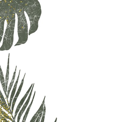 Jungle kerstkaart met goud en grunge 2