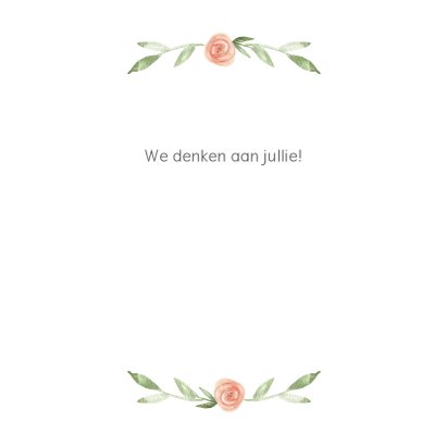 Kaart bloemenkrans, bijbeltekst naar keuze 3