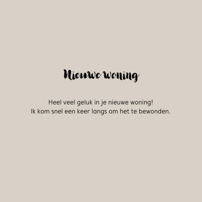 Kaart met botanische illustratie 'Nieuwe woning' 3