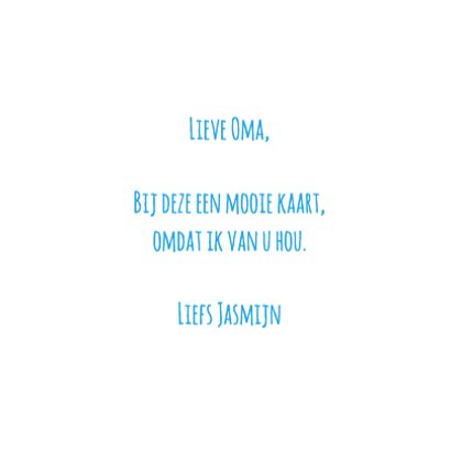 Kaart met gedicht - DH 3