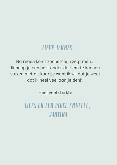 Kaart met getekende lama met een paraplu. In de kleur mint. 3