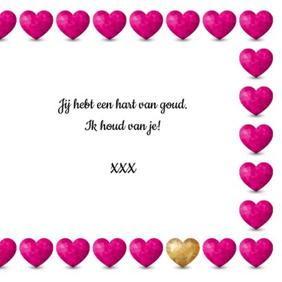 Kaart met hartjes voor iemand met een hart van goud 3