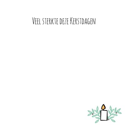 Kaartje "Sterkte met kerst" - WW 3