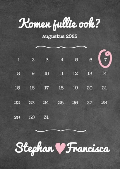 Kalender krijt jubileum - BK 3
