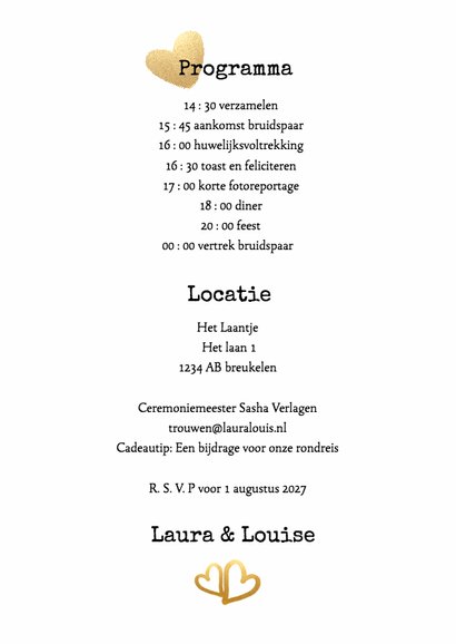 Kalender Mrs & Mrs goud - BK 3