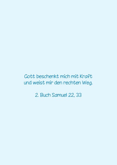 Karte Gratulation Taufe Kreuz klassisch hellblau 2
