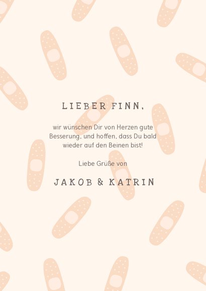 Karte Gute Besserung Bär mit Pflaster 3