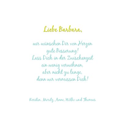 Karte Gute Besserung Get well soon 3
