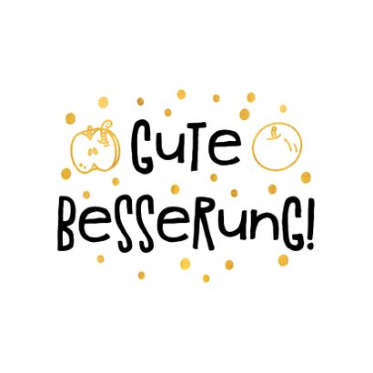 Karte Gute Besserung mit Apfel 2