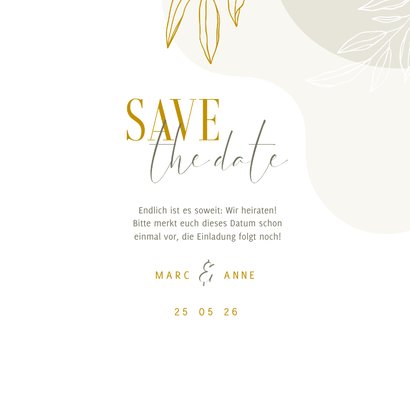 Karte Save the Date Hochzeit elegant & abstrakt 3