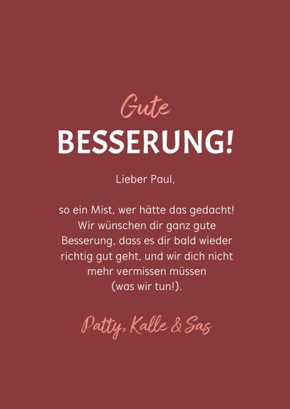 Karte zur guten Besserung Grippe 3