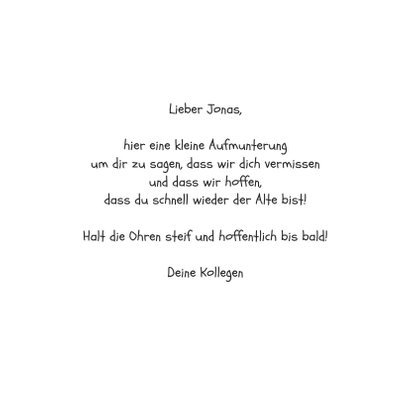 Karte zur guten Besserung Kreideschrift 3