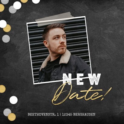 Karte zur Terminverschiebung 'New Date' 2