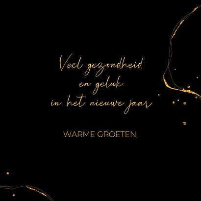 Kerskaart glazen kerstballen met goud 3