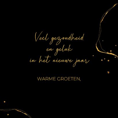 Kerskaart glazen kerstballen met goud 3
