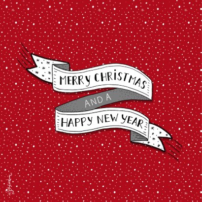Kerst banner rode strepen 2