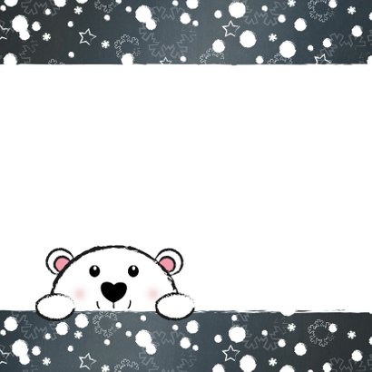 Kerst beregezellige feestdagen lief ijsbeertje in sneeuw 2
