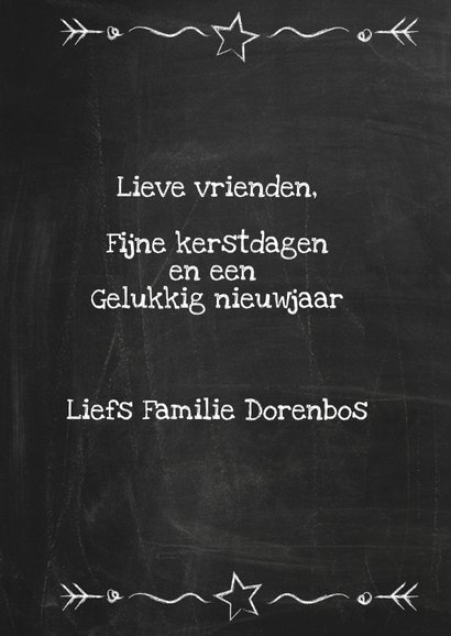 Kerst boom op schoolbord 2019 -ByF 3