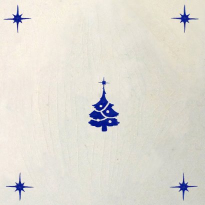 Kerst Delftsblauwe tegel 2