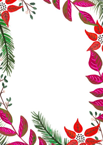 Kerst diner botanisch kerst takjes Achterkant
