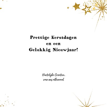 Kerst en nieuwjaars kaart moderne kaart goud vuurwerk 3