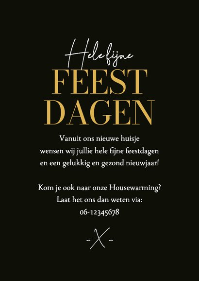 Kerst en verhuiskaart foto huisje sleutel 'merry new home' 3