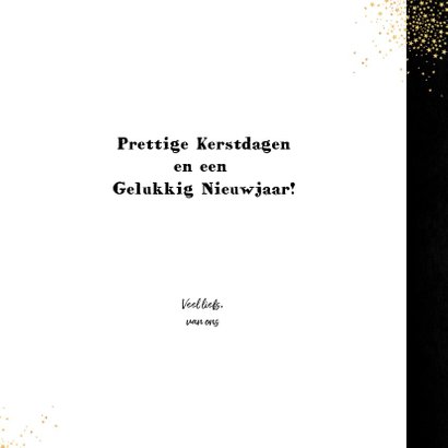 Kerst feestelijke fotokaart met vele gouden sterren 3