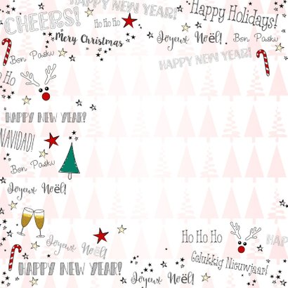 Kerst feestelijke illustratieve kaart handlettering 2