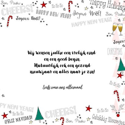 Kerst feestelijke illustratieve kaart handlettering 3