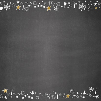 Kerst feestelijke typografische kerstkaart krijtbord-look 2