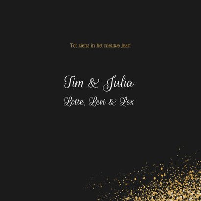 Kerst Fotokaart met goudlook dust en confetti 3