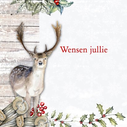 Kerst hert sneeuw 2