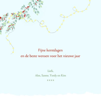 Kerst hertje met groen en rode besjes 3