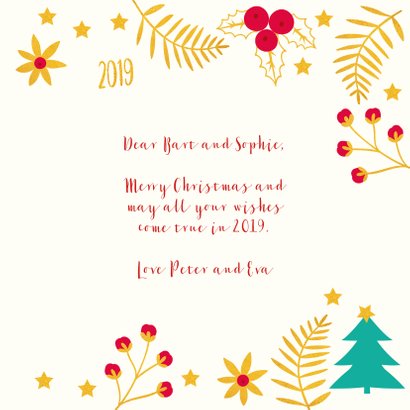 Kerst-items met veel goudlook en jaartal 2019 3