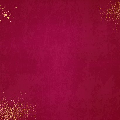 Kerst klassiek rode fotokaart gouden sterretjes en hartjes 2