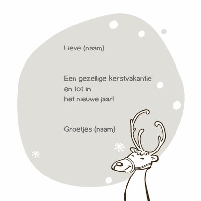 Kerst kleurplaat kaart eland-IR 3