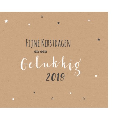 Kerst - Kraft met touw, label en sterren 3