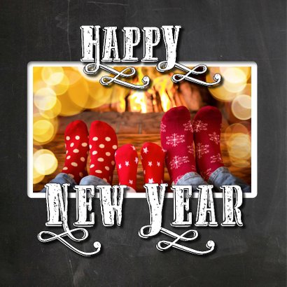 Kerst krijt letters met foto SG 2