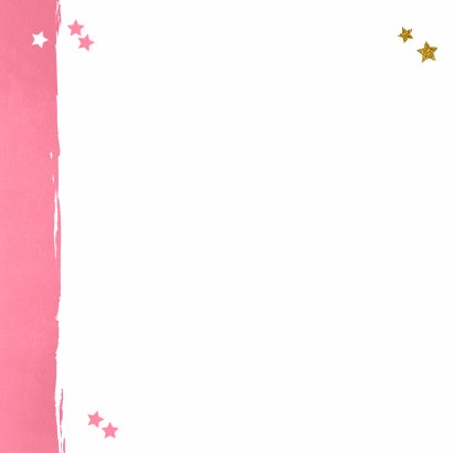 Kerst lief fotokaartje roze goud 2