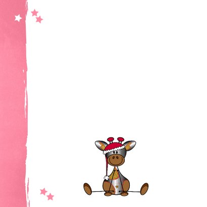 Kerst lief girafje roze goud 2