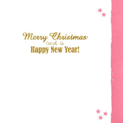 Kerst lief girafje roze goud 3