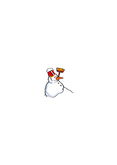 Kerst Loeki strip smeltende sneeuwpop Achterkant