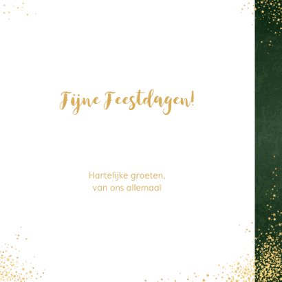 Kerst moderne groene kerstkaart sterren rendier goud glitter 3