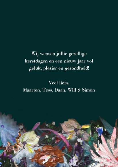 Kerst nieuwjaar schildering bloemen 3