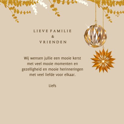 Kerst ornamenten goud geometrisch 3