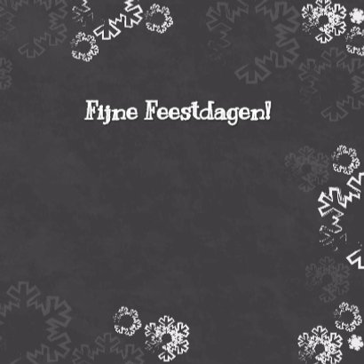 Kerst paal krijtbord sneeuw Vknt 3