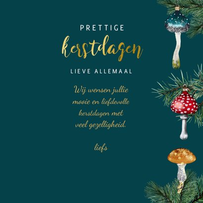 Kerst paddestoelornamenten takjes 3